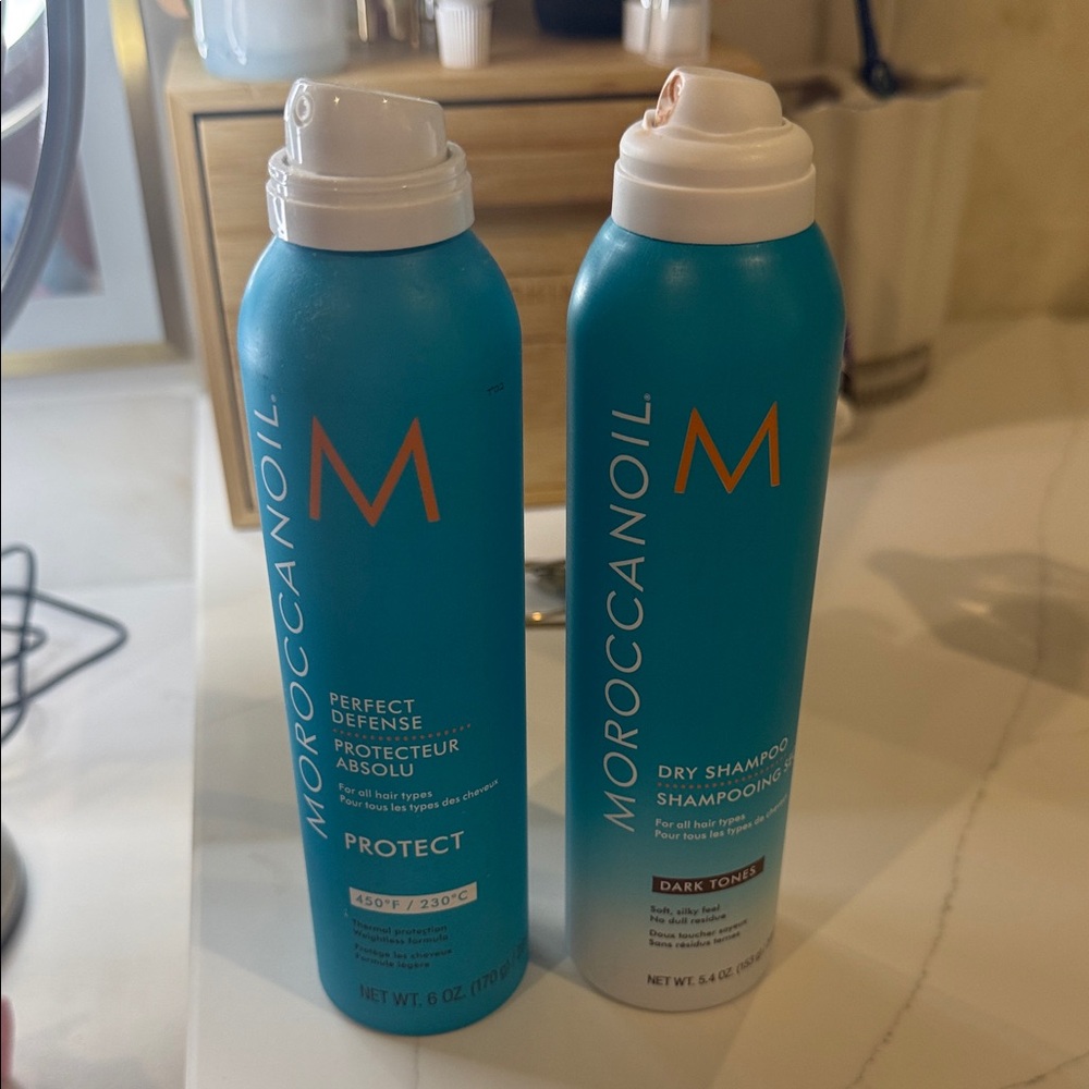 Moroccanoil Turquoise and Orange Logo Hair Care Duo